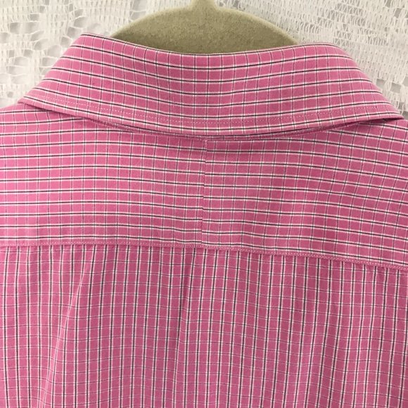 Ralph Lauren Mens Pink Mini Plaid Button Up Shirt XL - Picture 8 of 8
